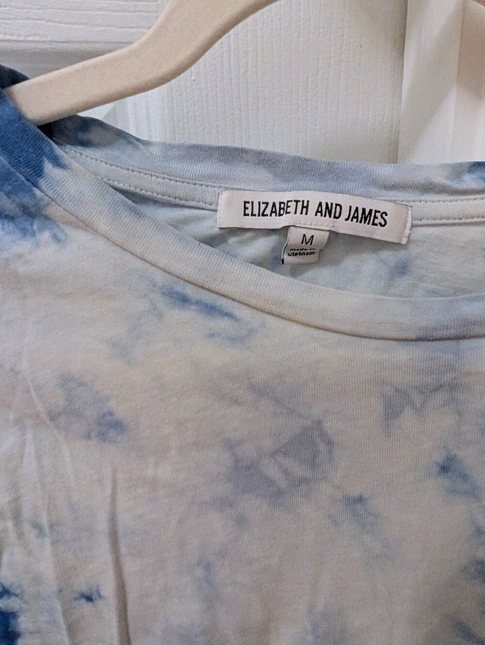 Elizabeth and James White and Blue Tie-Dye Crew Tee - Picture 2 of 3